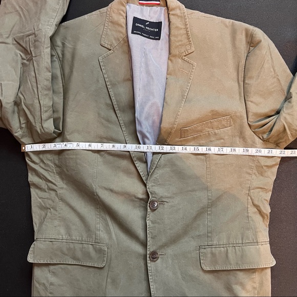 Daniel Hechter Comfortable Lined Khaki Blazer Jacket Casual Sport Coat EUC 42S - Picture 11 of 12